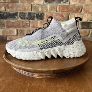 Nike Space Hippie 02 Low Knitted Men's 10 Sneakers Shoes Gray Volt CQ3988-002
